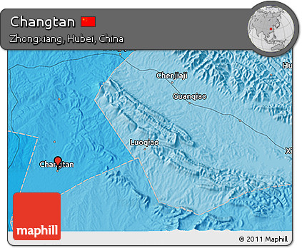 Political 3D Map of Changtan