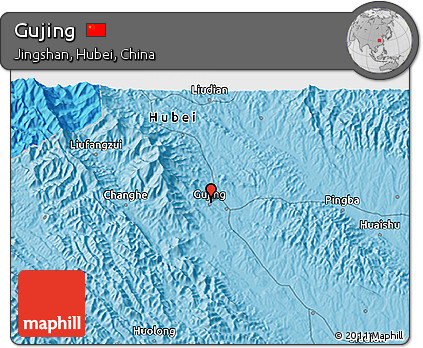 Political 3D Map of Gujing