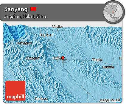 Political 3D Map of Sanyang