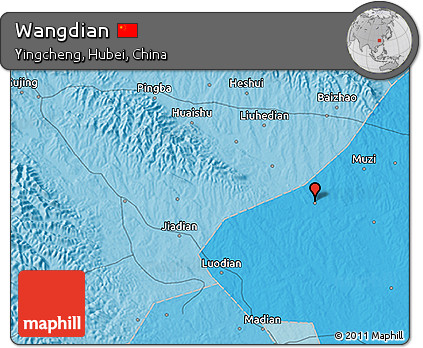 Political 3D Map of Wangdian
