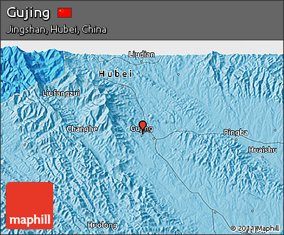 Political 3D Map of Gujing