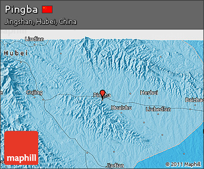 Political 3D Map of Pingba