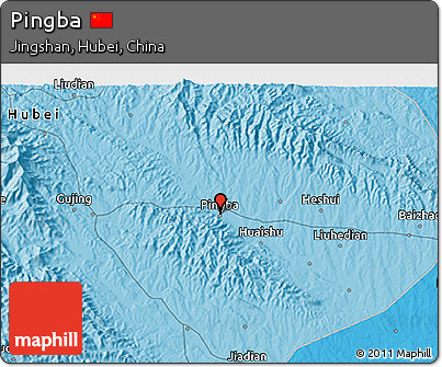 Political 3D Map of Pingba