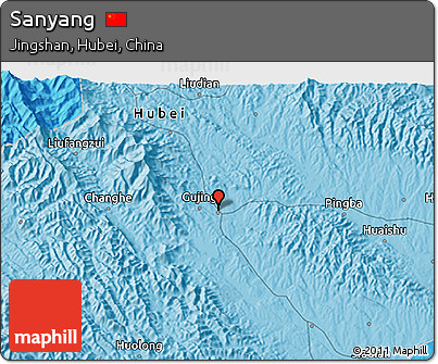 Political 3D Map of Sanyang