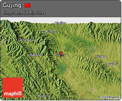 Satellite 3D Map of Gujing