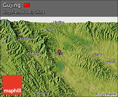 Satellite 3D Map of Gujing