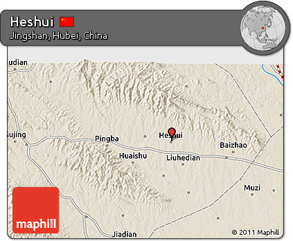 Shaded Relief 3D Map of Heshui
