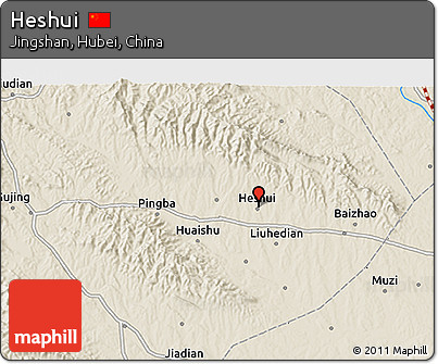 Shaded Relief 3D Map of Heshui