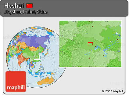 Political Location Map of Heshui