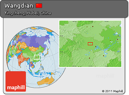 Political Location Map of Wangdian