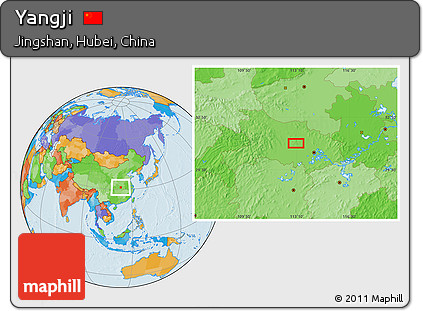 Political Location Map of Yangji