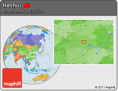 Political Location Map of Heshui