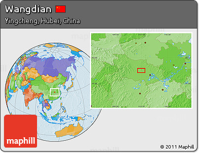 Political Location Map of Wangdian