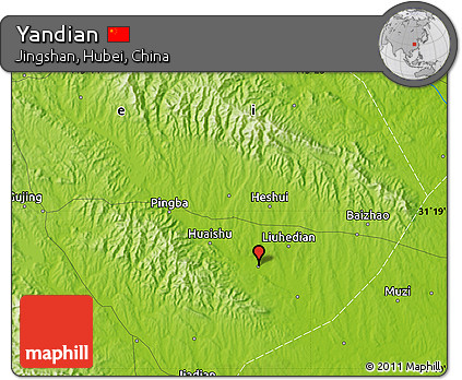 Physical Map of Yandian