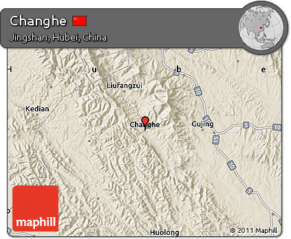 Shaded Relief Map of Changhe