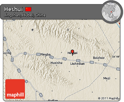 Shaded Relief Map of Heshui