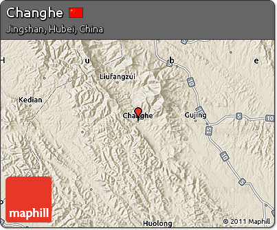 Shaded Relief Map of Changhe