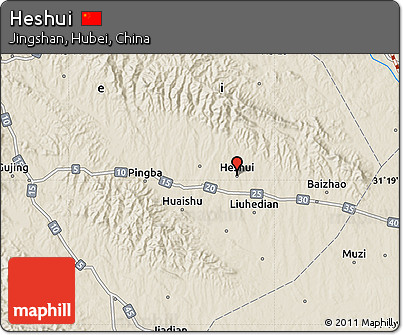 Shaded Relief Map of Heshui