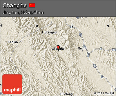 Shaded Relief Map of Changhe
