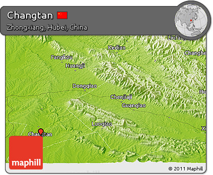 Physical Panoramic Map of Changtan