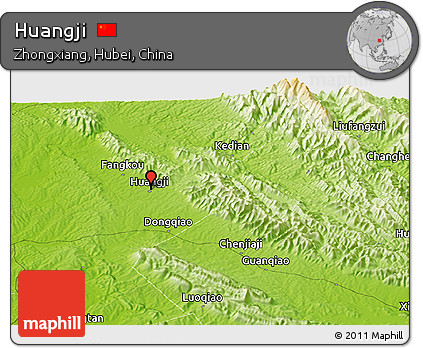 Physical Panoramic Map of Huangji
