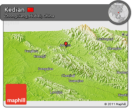 Physical Panoramic Map of Kedian