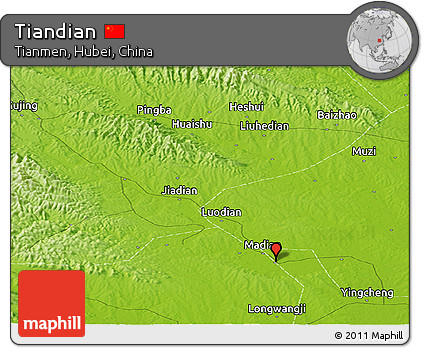Physical Panoramic Map of Tiandian