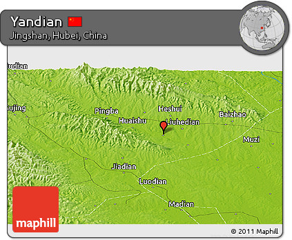 Physical Panoramic Map of Yandian