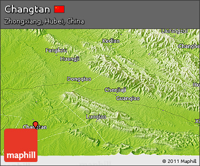 Physical Panoramic Map of Changtan