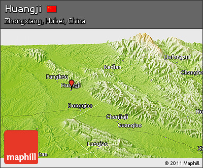 Physical Panoramic Map of Huangji