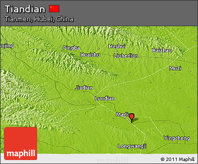 Physical Panoramic Map of Tiandian