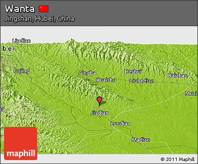 Physical Panoramic Map of Wanta