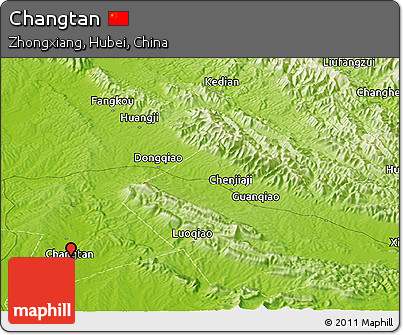 Physical Panoramic Map of Changtan