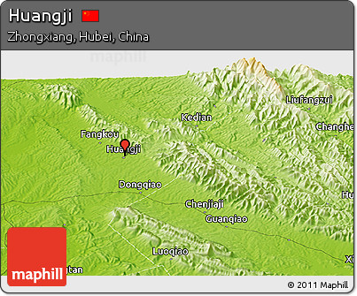 Physical Panoramic Map of Huangji