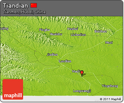 Physical Panoramic Map of Tiandian