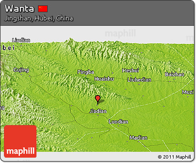 Physical Panoramic Map of Wanta