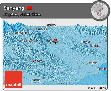 Political Panoramic Map of Sanyang