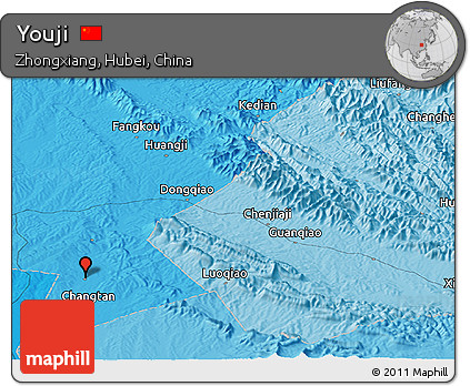 Political Panoramic Map of Youji