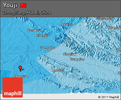 Political Panoramic Map of Youji