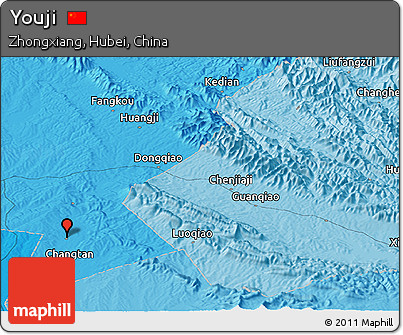 Political Panoramic Map of Youji