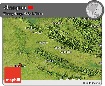 Satellite Panoramic Map of Changtan