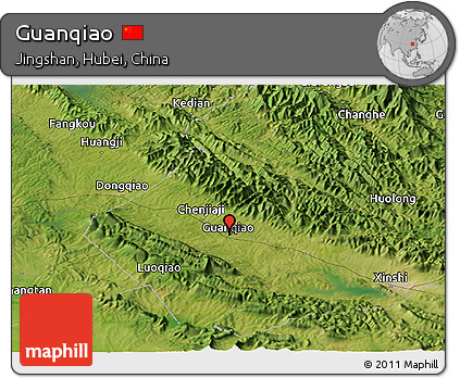 Satellite Panoramic Map of Guanqiao