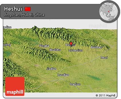 Satellite Panoramic Map of Heshui