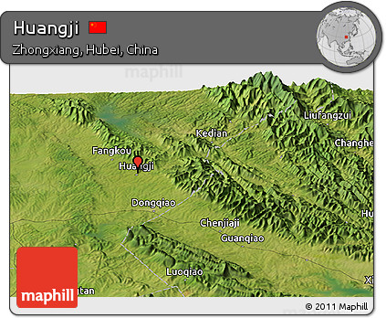 Satellite Panoramic Map of Huangji
