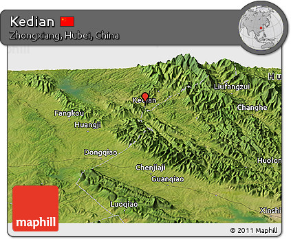 Satellite Panoramic Map of Kedian
