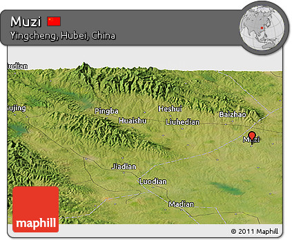 Satellite Panoramic Map of Muzi