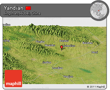 Satellite Panoramic Map of Yandian