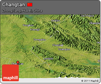 Satellite Panoramic Map of Changtan