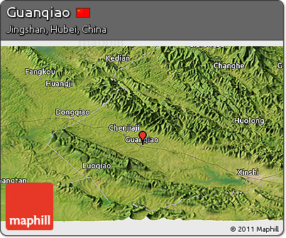 Satellite Panoramic Map of Guanqiao