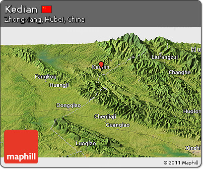 Satellite Panoramic Map of Kedian